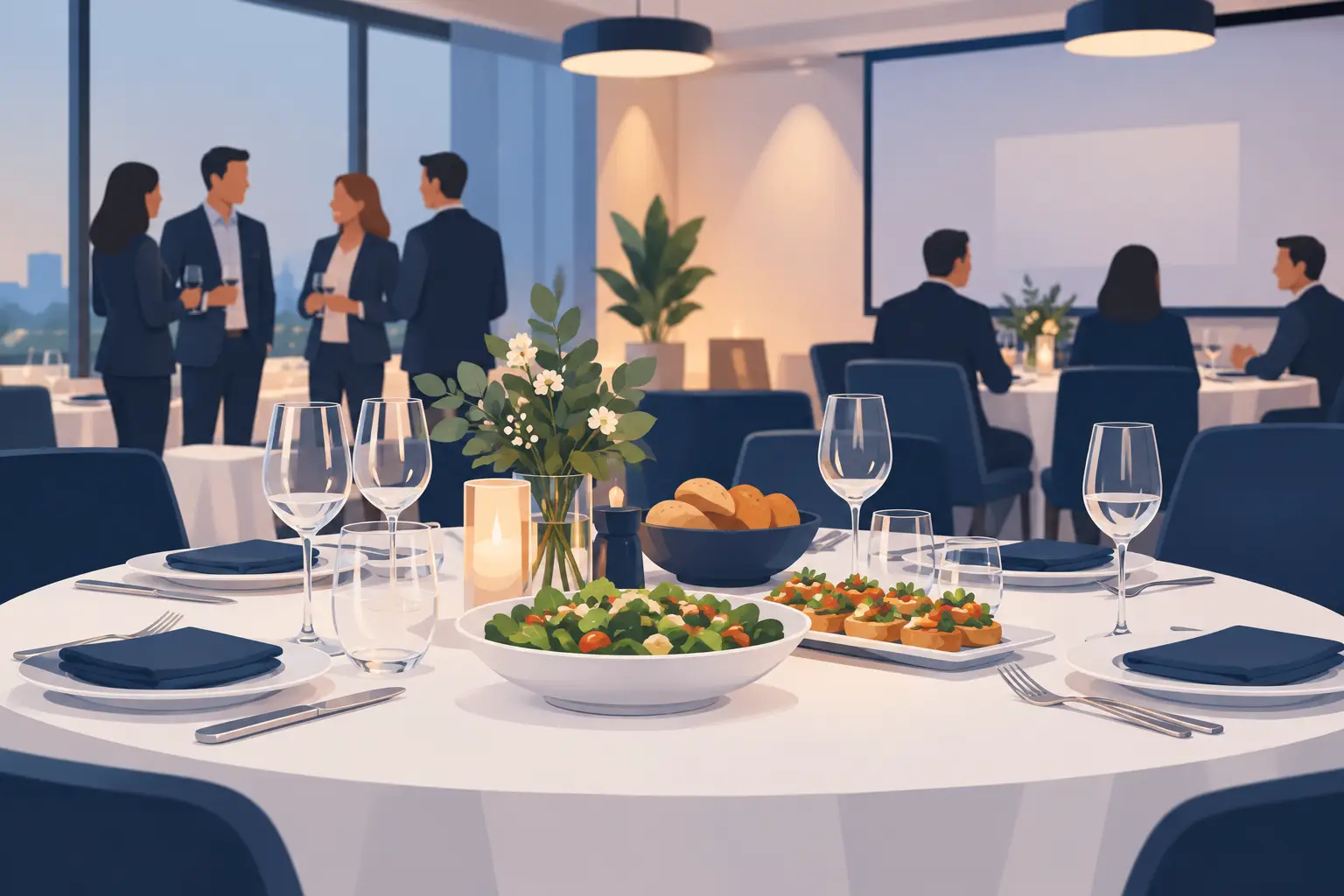 Abendessen für Tagungen planen: Was zählt