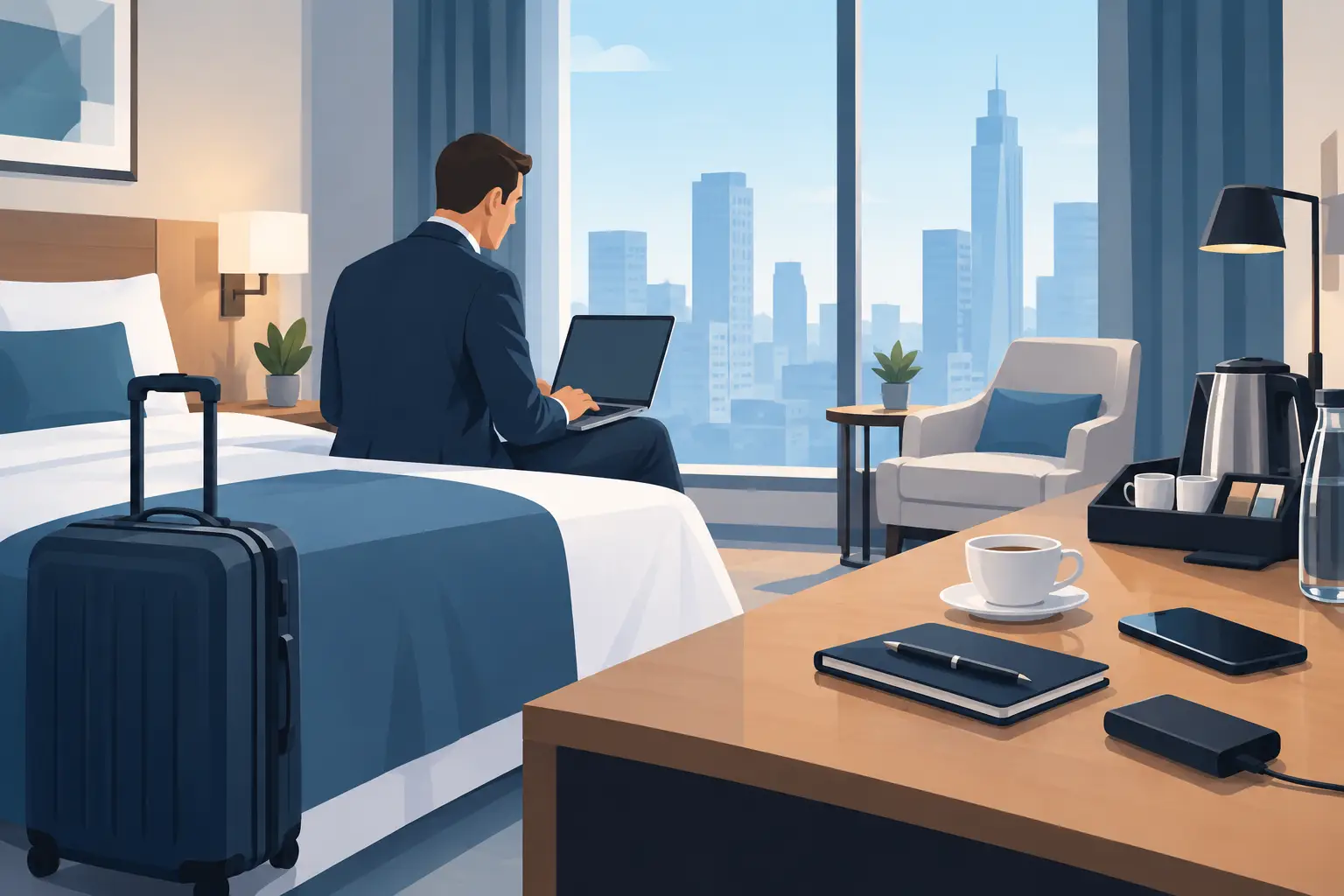 Praktische Extras für Geschäftsreisende im Hotel